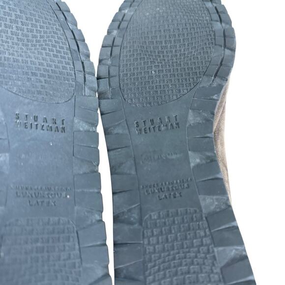 Stuart Weitzman Brown Nubuck Leather Wedge Slip On Casual Comfort Shoes sz 9 - Picture 15 of 16